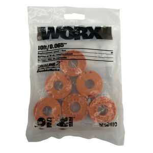 WORX WA0010 DNA2 DoubleHelix Replacement Trimmer Spool Line 0.065 in 10 ft Multi